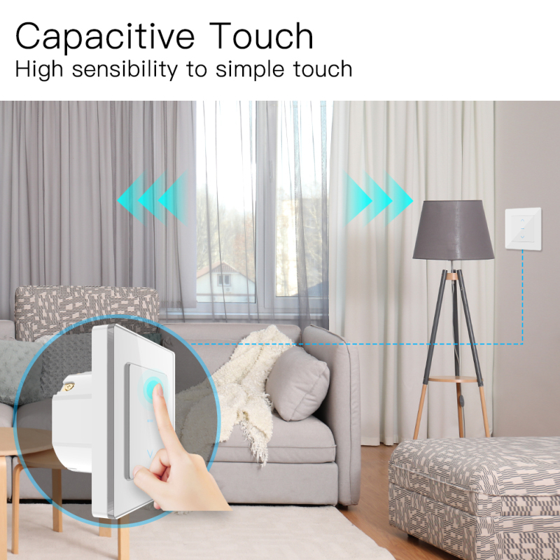 Interruptor inteligente Wifi para persianas motorizadas, enchufe europeo para persianas enrollables, compatible con Alexa, Google Home y Smart Home
