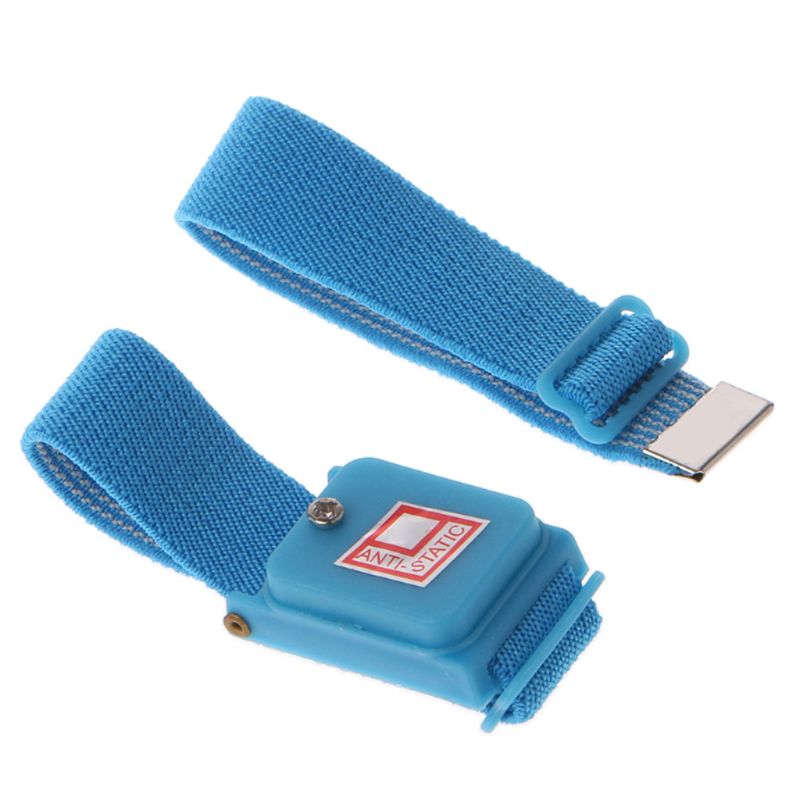 Blauw Anti Statische Polsband Draadloze Armband Draadloze Verstelbare Elektrostatische ESD Ontlading Kabel Polsband