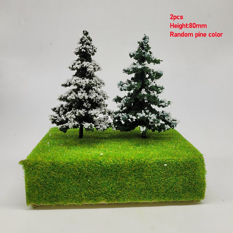 1:87 Schaal Ceder Model Pine Bomen Ceder Landschap Miniatuur Treinspoorweg Layout Dioramas Diy Venster Kerst Dag Decoratie: 80mm