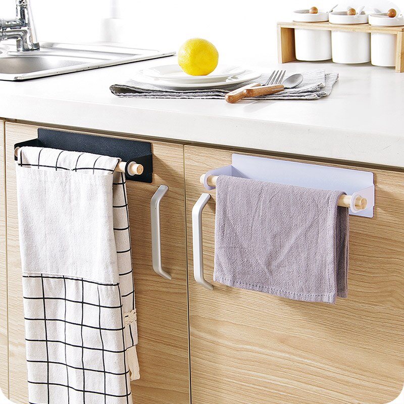 Jerntræ papirhåndklædeholder dør håndklædeholder badeværelse toiletrullepapirholder skabsbøjle krog køkkenarrangør