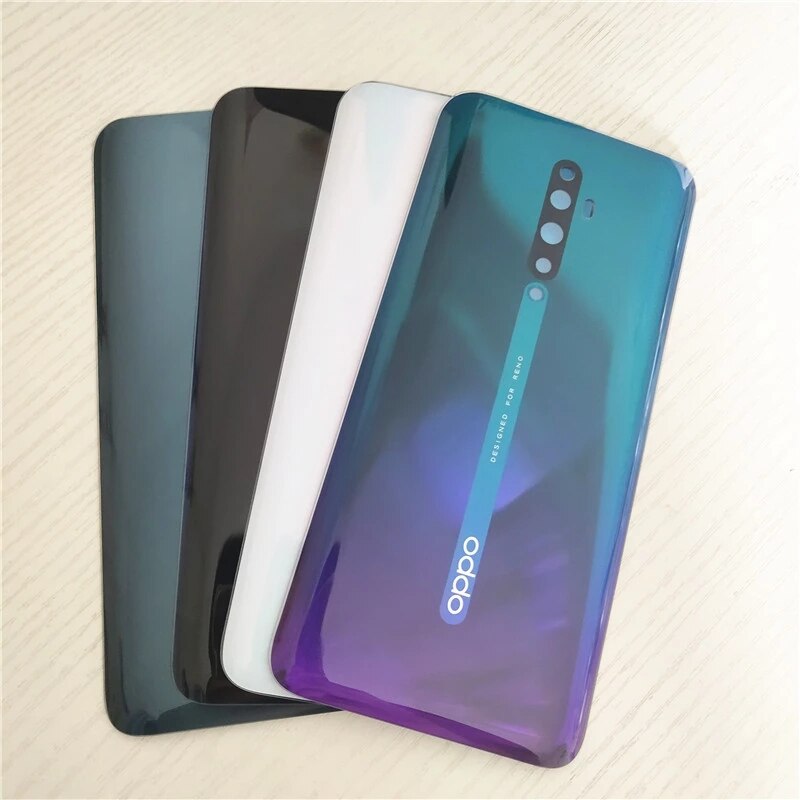 Til oppo reno / reno 2 z f / reno 2z 2f glas bagpå batteridæksel dør hus kabinet bag glas linse reparationsdele