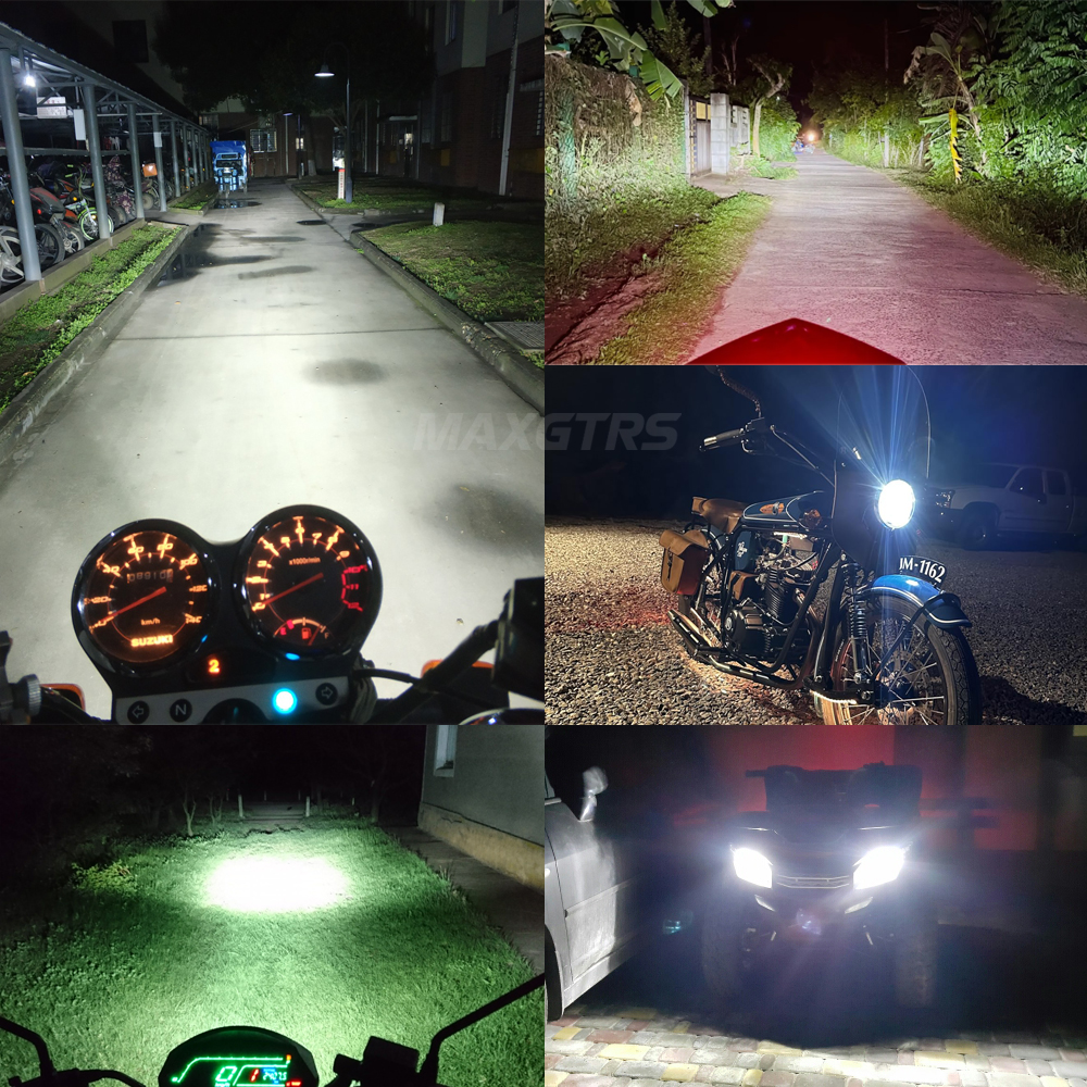 1 pièces H4 Moto phare LED ampoule H4 HB3 LED Moto lumière feux de croisement phare Moto lumière LED 6000K blanc blanc