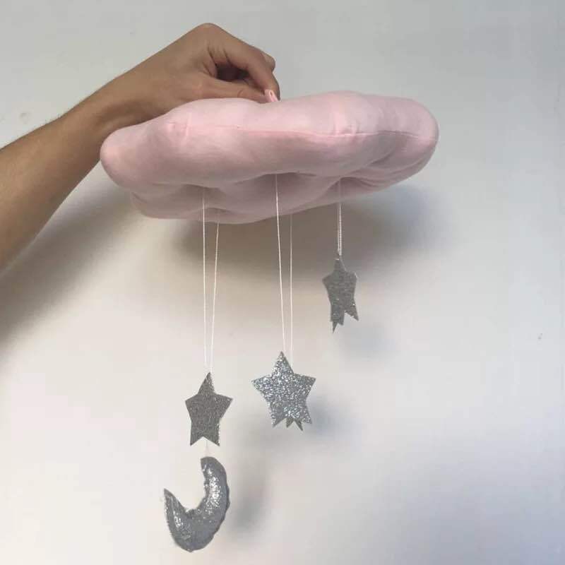 Ins nordisk børn soveværelse sky vedhæng fotografi rekvisit loft stjerner gør-det-selv ornament børneværelse baby værelse hængende dekorationer