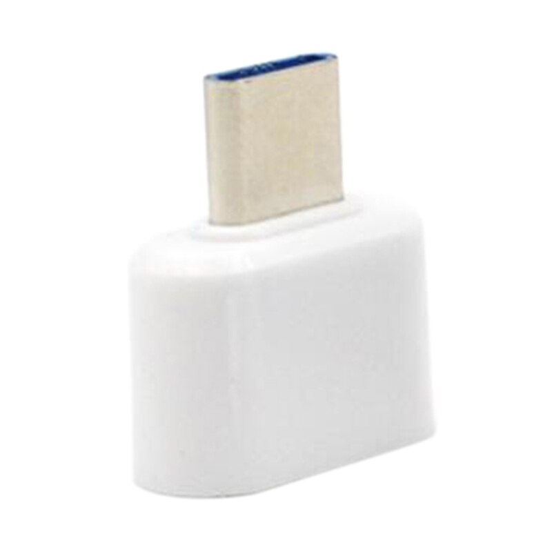 Type-c til usb adapter otg konverter usb 3.0 konverter til type c usb-c port adapter opladningssynkronisering til macbook: Hvid 2 stk