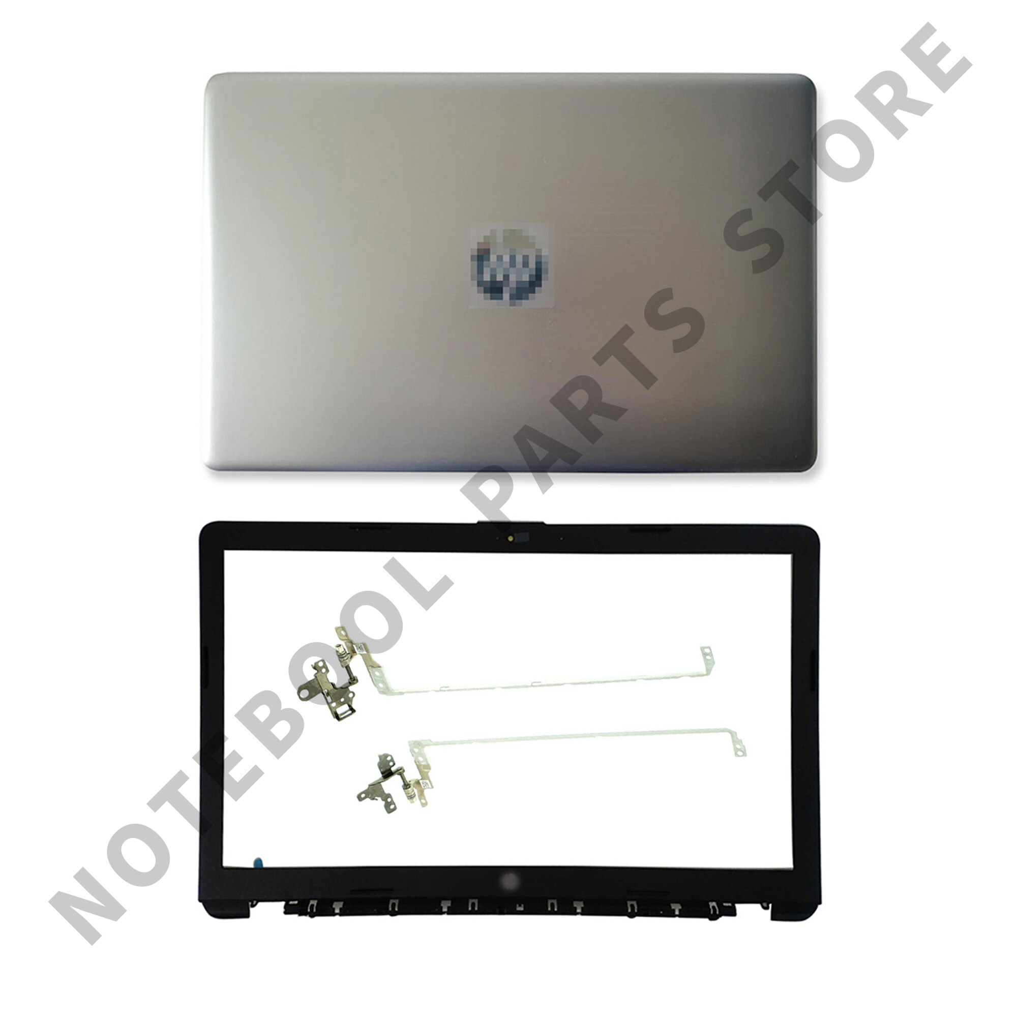 Laptop Lcd Back Cover/Front Bezel/Scharnieren/Palmrest/Bottom Case Voor Hp 15-DA 15-DB 250 g7 255 G7 Top Case Zilver: AB Cover Hinges