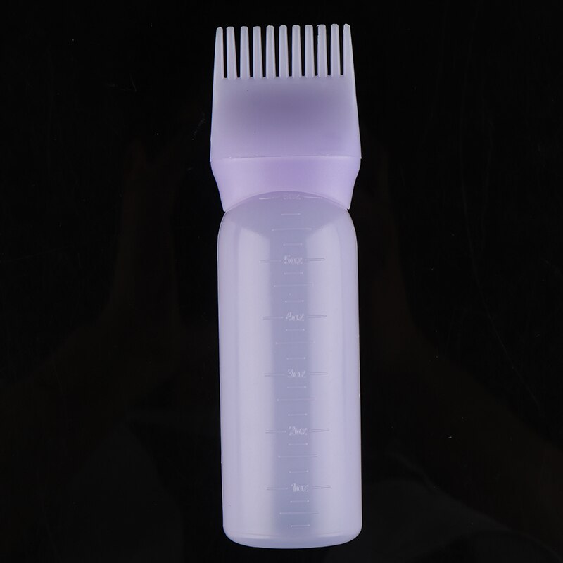 Botella de champú para teñir, bote aplicador de aceite para tinte de cabello, herramientas de estilismo, botellas de cepillo aplicador para tinte de cabello: purple