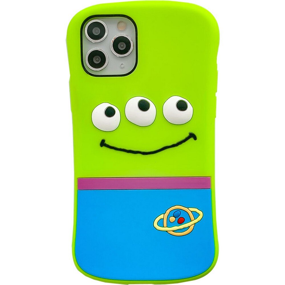 Del fumetto di trasporto tre-eyed silicone all-inclusive soft shell anti-caduta Per il iPhone 11 Pro Max XR XS max XS 7 8 più di 6 6s 6splus per le donne: for iphone 6 6splus / Fluorescent green