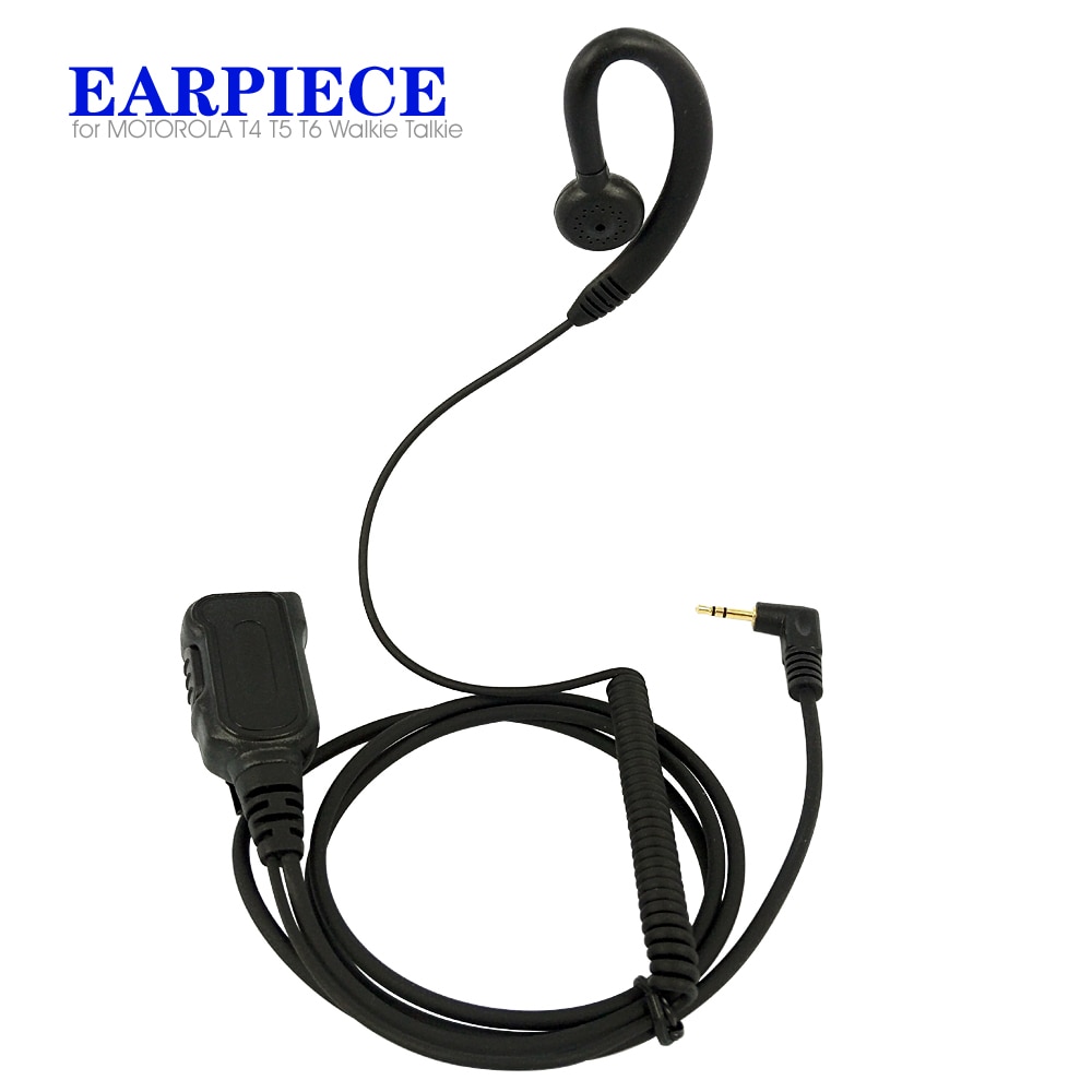 TLKR Headset Fone de Ouvido Mic para Motorola Talkabout Portátil T4 T5 T6200 T6220 Walkie Talkie PTT 2.5 milímetros 1 Pin T tipo Gancho