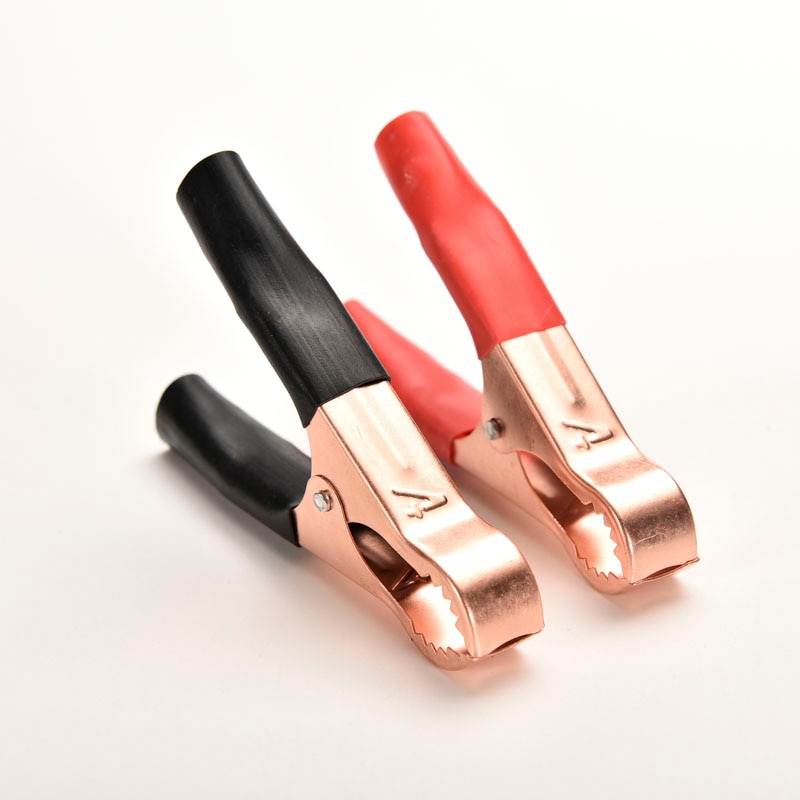 2 stks ! Auto Alligator Clips Accuklemmen Crocodile Clip 50A Rood + Zwart 80mm