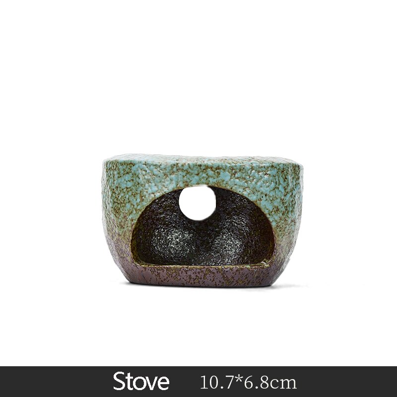 Cooking Teapot Set Tea Fire Stoves Burning Ceramic Cup Green China Tea Ceremony Tea Art Gongfu Tool Warmer Teapots: stove