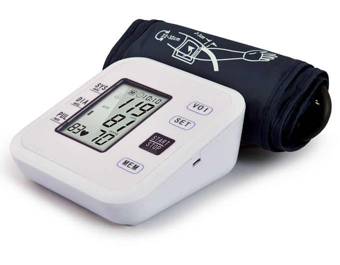 Overarmstype elektronisk blodtryksmåler automatisk digital overarm blodtryksmåler maskine pulsslagsmåler