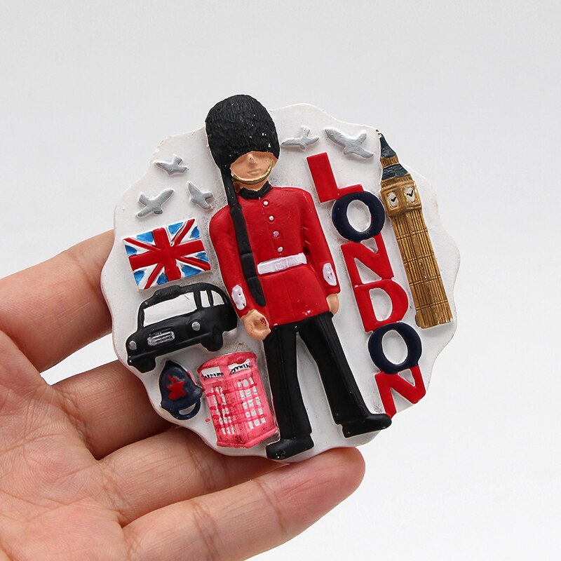 London souvenir magnetiske 3d køleskab klistermærker britisk soldat bus london bridge køleskab magneter verden turisme souvenirs