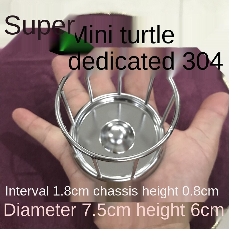Mini dispensador de comida para tartaruga, alimentador de tartaruga de aço inoxidável, utensílio de alimentação, dispensador de alimentação, prato para tartaruga za200: S