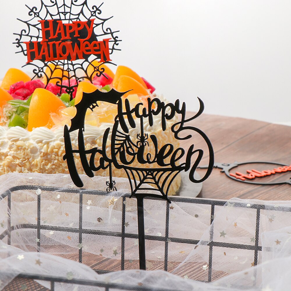 Halloween cupcake toppers dekorer blokk buh Alv spøkelse edderkopp heks lue katt kake dessert kake dekorasjon toppers festutstyr