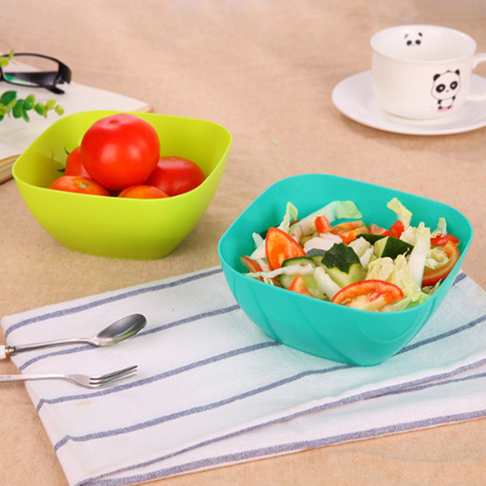 Plastic fruit salad bowl of food grade plastic square melon fruit plate small snacks candy dish
