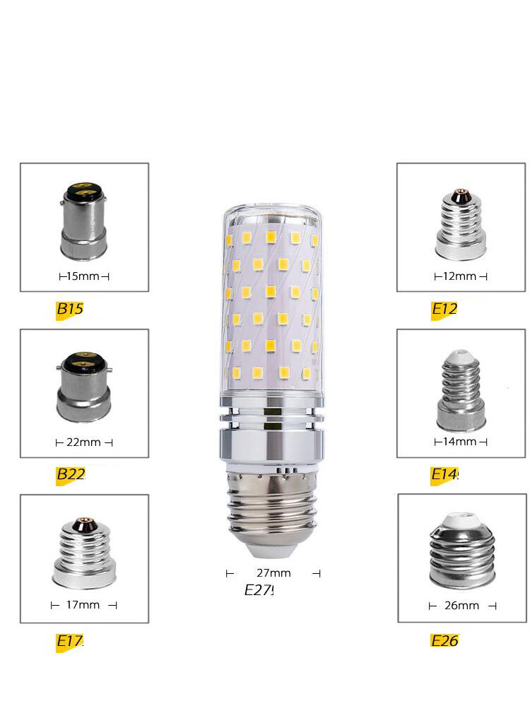 E27 b15 b22 e26 25w 40w led majspære smd 2835 led pære 110v-220v led'er stearinlys spotlight