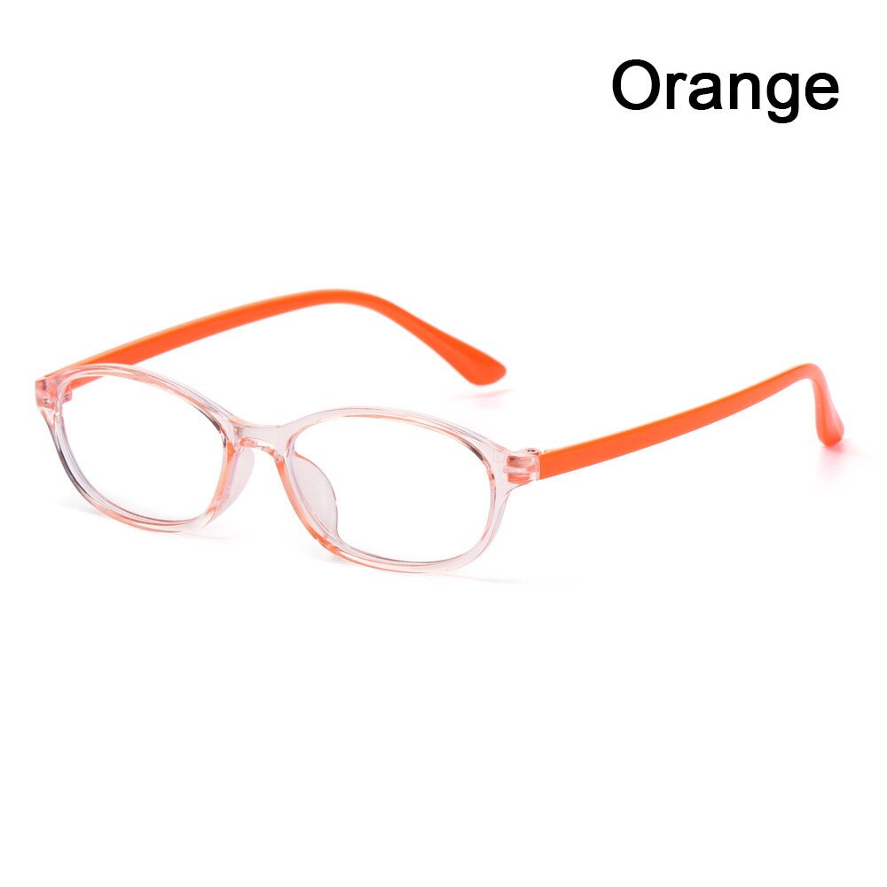 Round Anti-blue Light Kids Glasses Children Boys Girls Computer Glasses Protection Eyeglasses Ultra Light Frame: orange 01