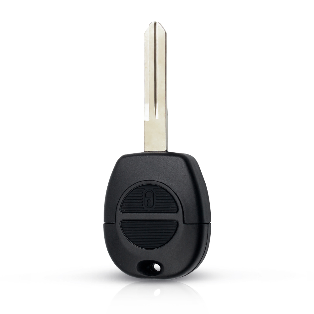 KEYYOU carcasa de llave remota 2 botones para NISSAN Pulsar Patrol Primera Xtrail Terrano Almera Micra NSN14 hoja Fob reemplazar funda de llave: Blanco