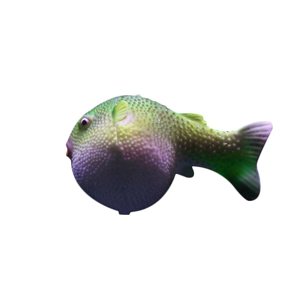 Landscaping Small Aquarium Puffer Fluorescent Simulation Puffer Fish Tank Decoration: 3