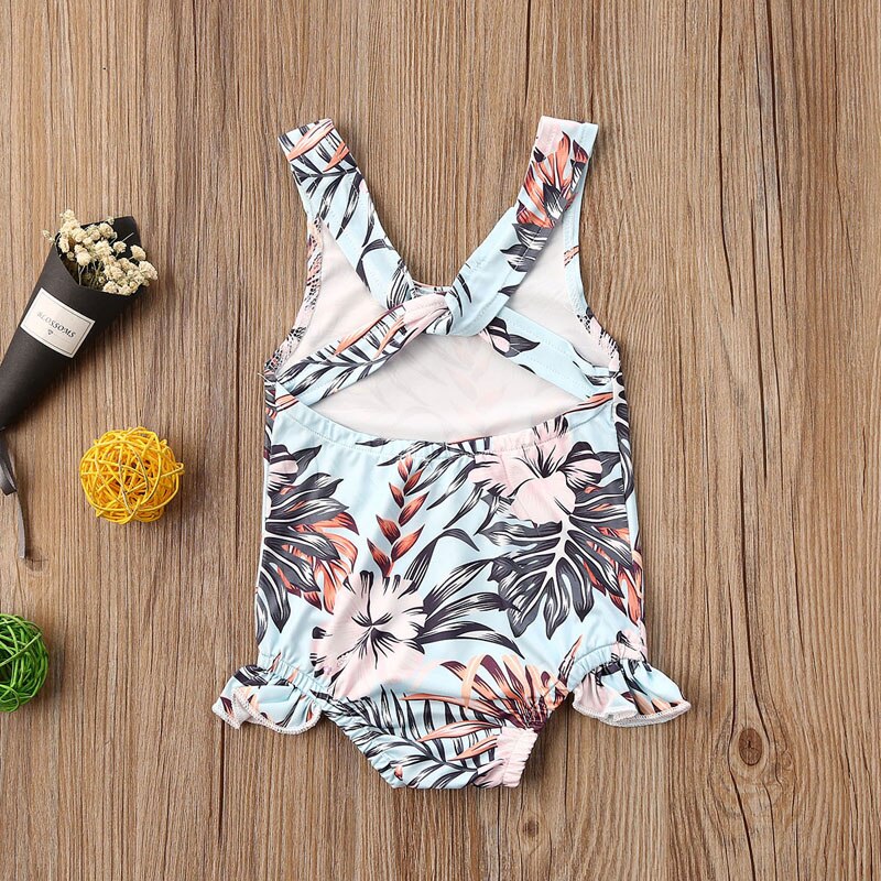 Zomer peuter kinderkleding jongen meisje badmode mouwloos bloemenprint romper jumpsuit jongen shorts zonnepak