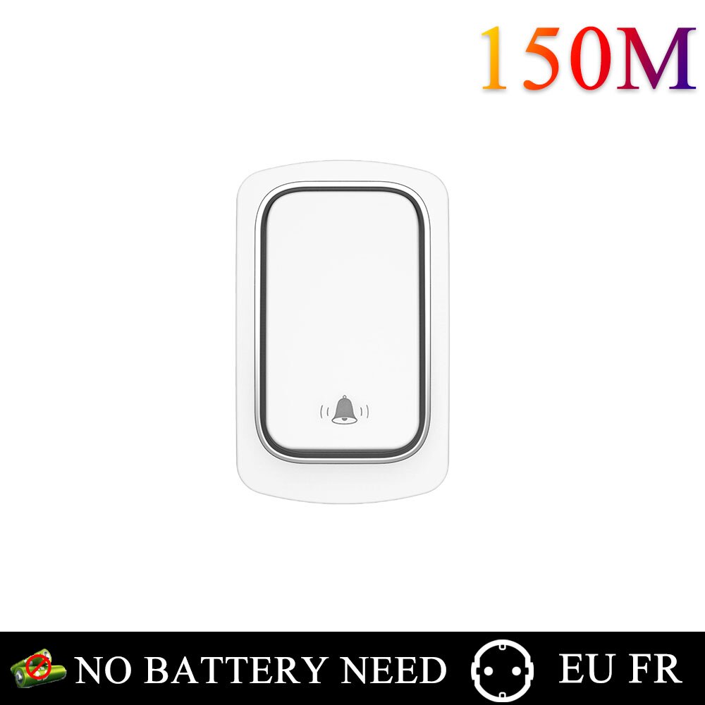 Campanello senza fili esterno 220V campanello ad anello cinetico intelligente imposta ricevitore 2 in 1 impermeabile autoalimentato nessuna batteria per il controllo domestico: 1T