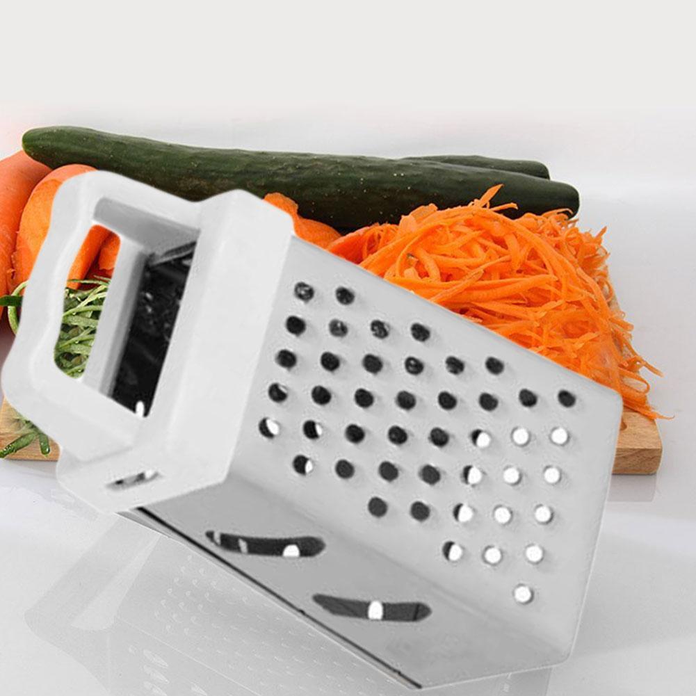 Rvs Mini Vierzijdige Rasp Schaafmachine Multifunctionele Groenten Cutter 4-zijdige Messen Huishoudelijke Doos Rasp Container