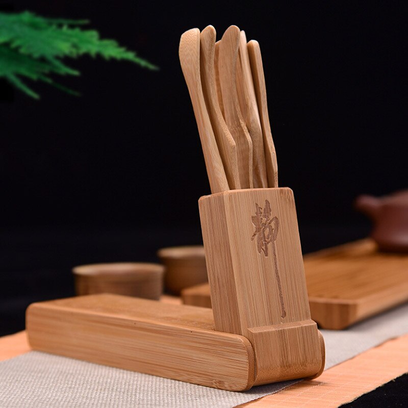 Picture of Color Bamboo Folding Tea Ceremony Six Gentleman Kung Fu Tea Set Tea Tray