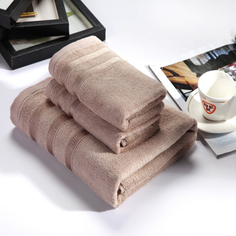 Cotton bamboo fiber bathroom towel luxury towel set box set of three bamboo towe plain cut-off towel