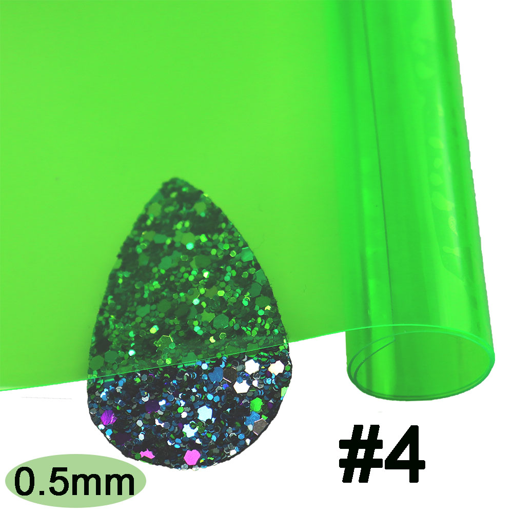 30x120CM 0,5mm neón rojo amarillo verde transparente tela de vinilo de PVC tela de vidrio suave impermeable para bolso arco DIY BH051: Multicolor