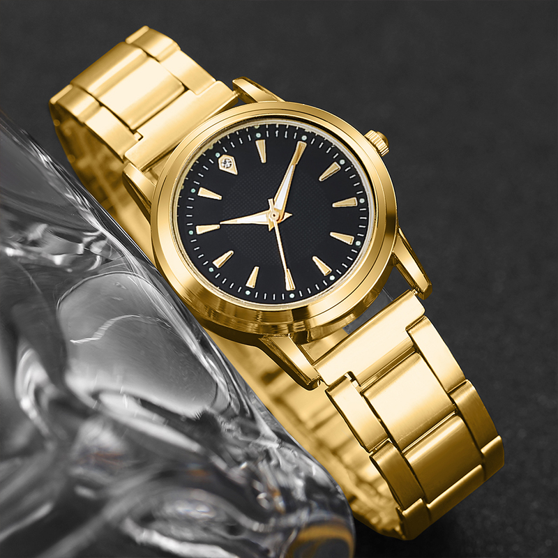 2Stck Paar Uhren Luxus Männer Frauen Einfache Stahl Band Quarz Uhren Reloj Mujer (Ohne Kasten)