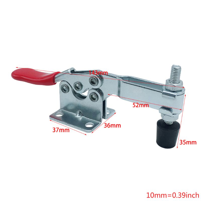 4 Pcs Holding Capaciteit 220lbs(100Kg) quick Release Verticale Type GH-201b Horizontale Toggle Clamp Handje Set D0AC