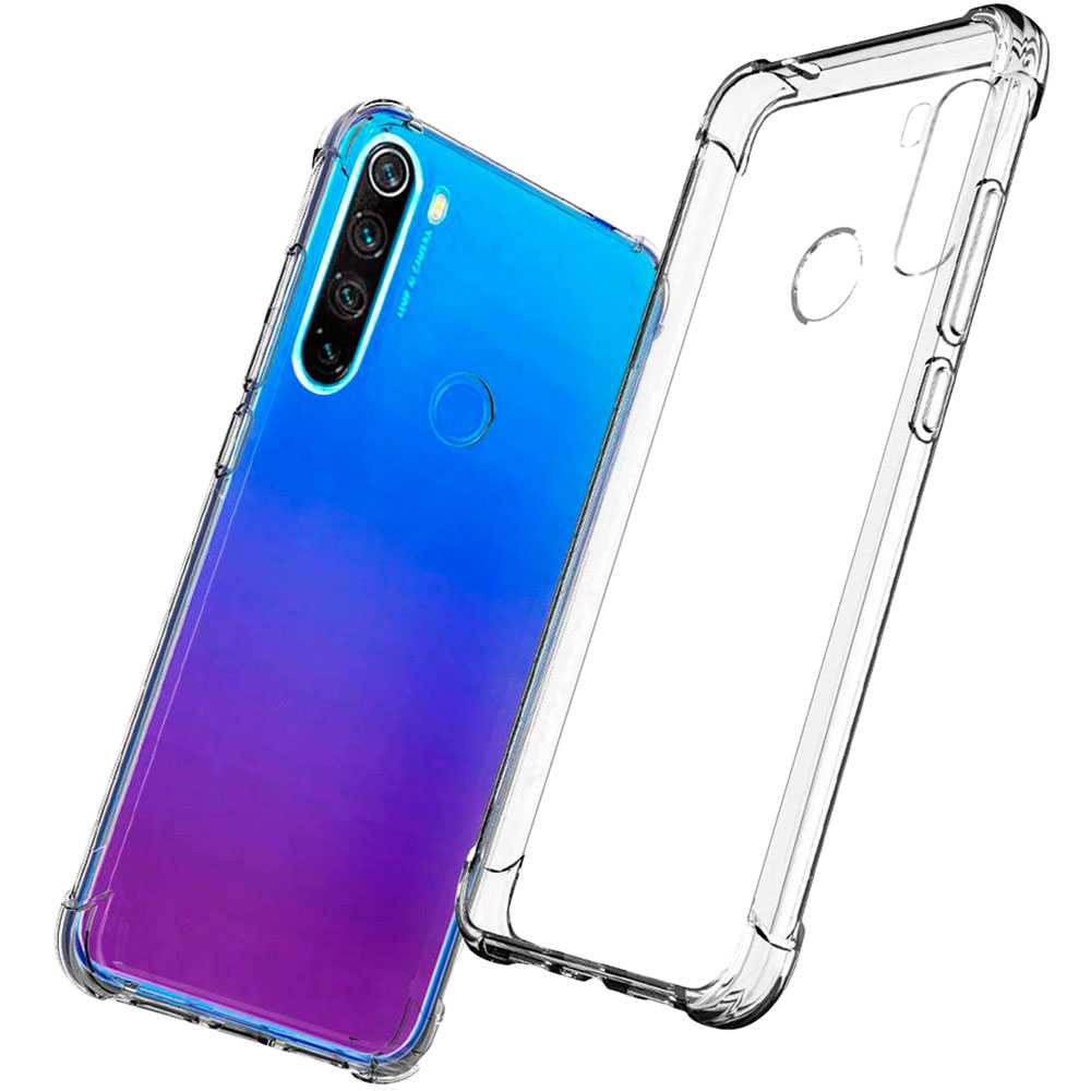 TPU Schutzhülle für Xiaomi Redmi Hinweis 8T Gerundete Kanten Rückseite Stoßfest Shockproof Gel Fall Hülle Tasche Stoßstange