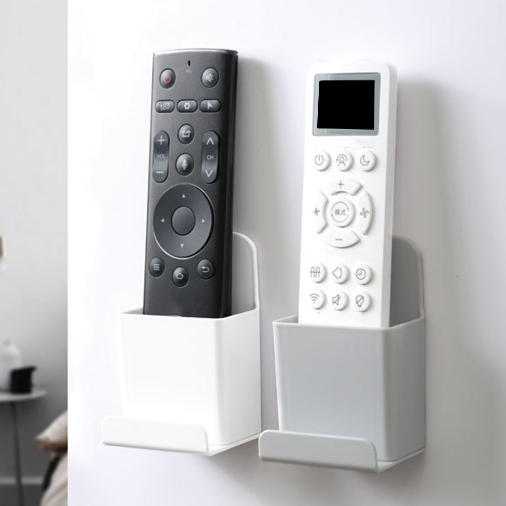 Wall Mounted Storage Box Organizer Remote Control Air Conditioner Storage Case Stand Bracket Container Mobile Phone Plug Holder
