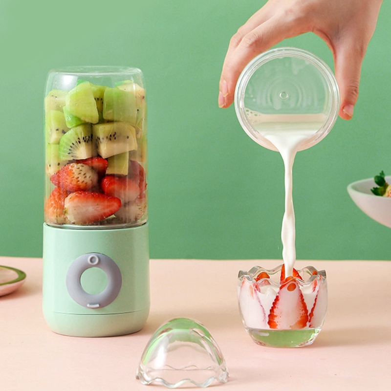 Portable Personal Blender Mini Travel Fruit Ice Electric Smoothie Blender Juicer Cup Maker Mixer 4 Blades Rechargeable