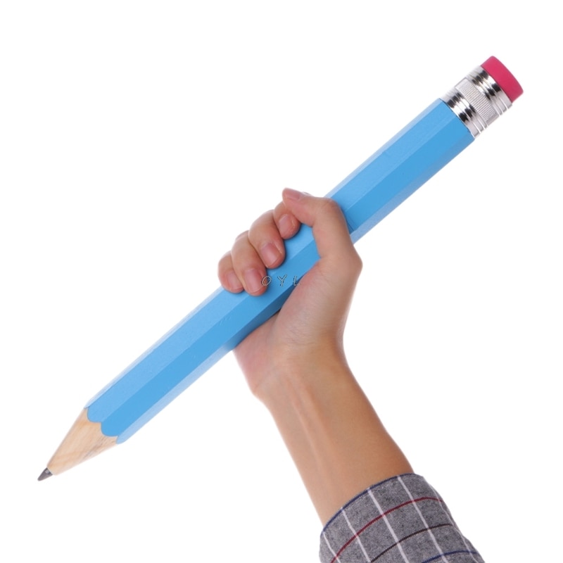 Grand crayon géant en bois 35cm, accessoire de Performance de jouet pour enfants, nouveauté de papeterie pour peintre, artiste et étudiant