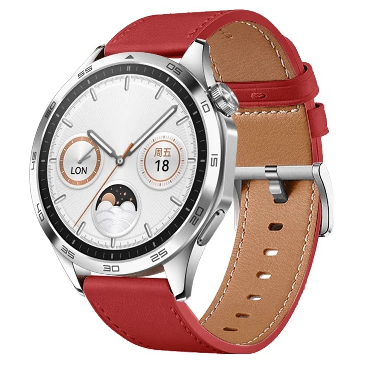 22mm 20mm læderrem til huawei watch  gt 4 46mm watch 4 pro  gt 3 gt2 pro 42mm buds rem urremme blød udskiftningsrem: Beige / 14mm