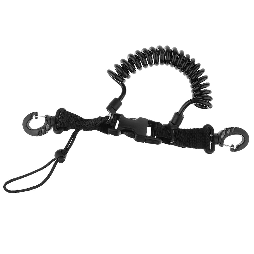 Adult Coiled Lanyard Spring Coil with Snap Hook Snap Hook, Diving