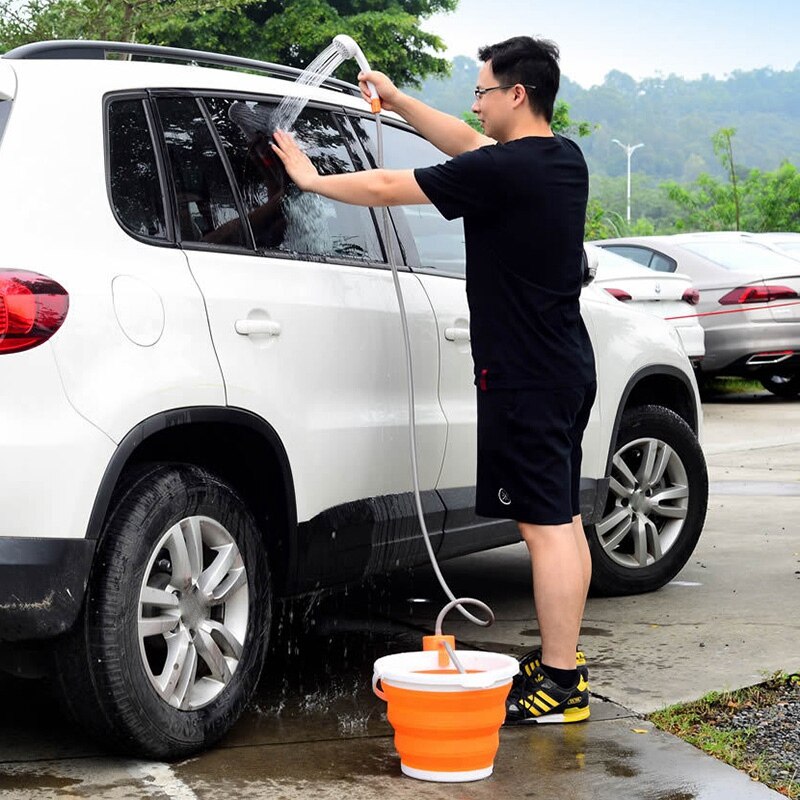 Camping Shower Portable Electric Shower Outdoor Camping Shower with Built-in Battery Rechargeable Waterproof