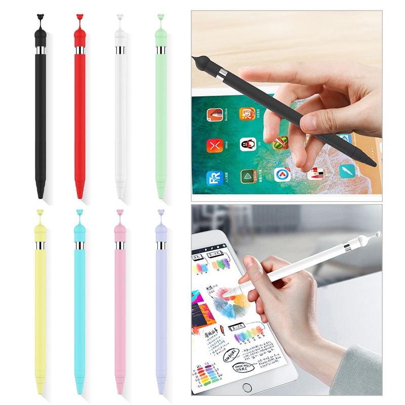 Pochette en Silicone, porte-embout, housse, tablette, stylo tactile, pour stylet, pour Apple crayon 1 étui de Protection