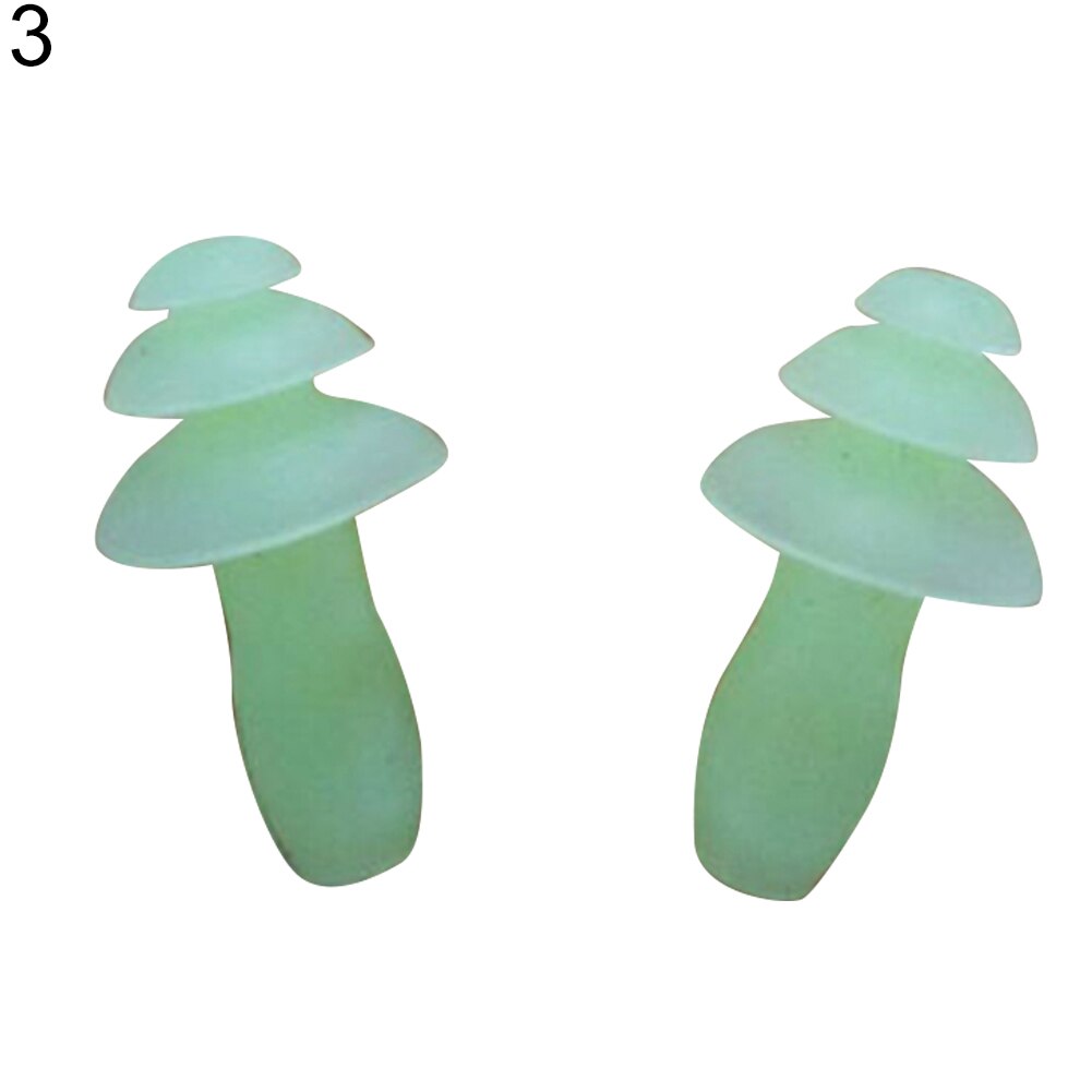 1 Pair Silicone Ear Plugs Comfortable Anti Noise Snore Study Sleep Earplugs Sound Defenders Protector Earplugs For Travel: Green