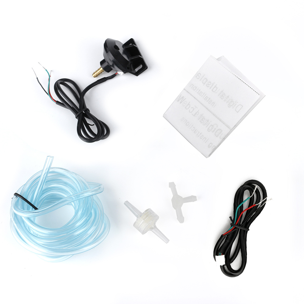 2 inch / 52mm Turbo Boost Gauge Liquid Crystal 7 Color Virtual Pointer Display Turbo Table Bar with Adjustable Controller Kit