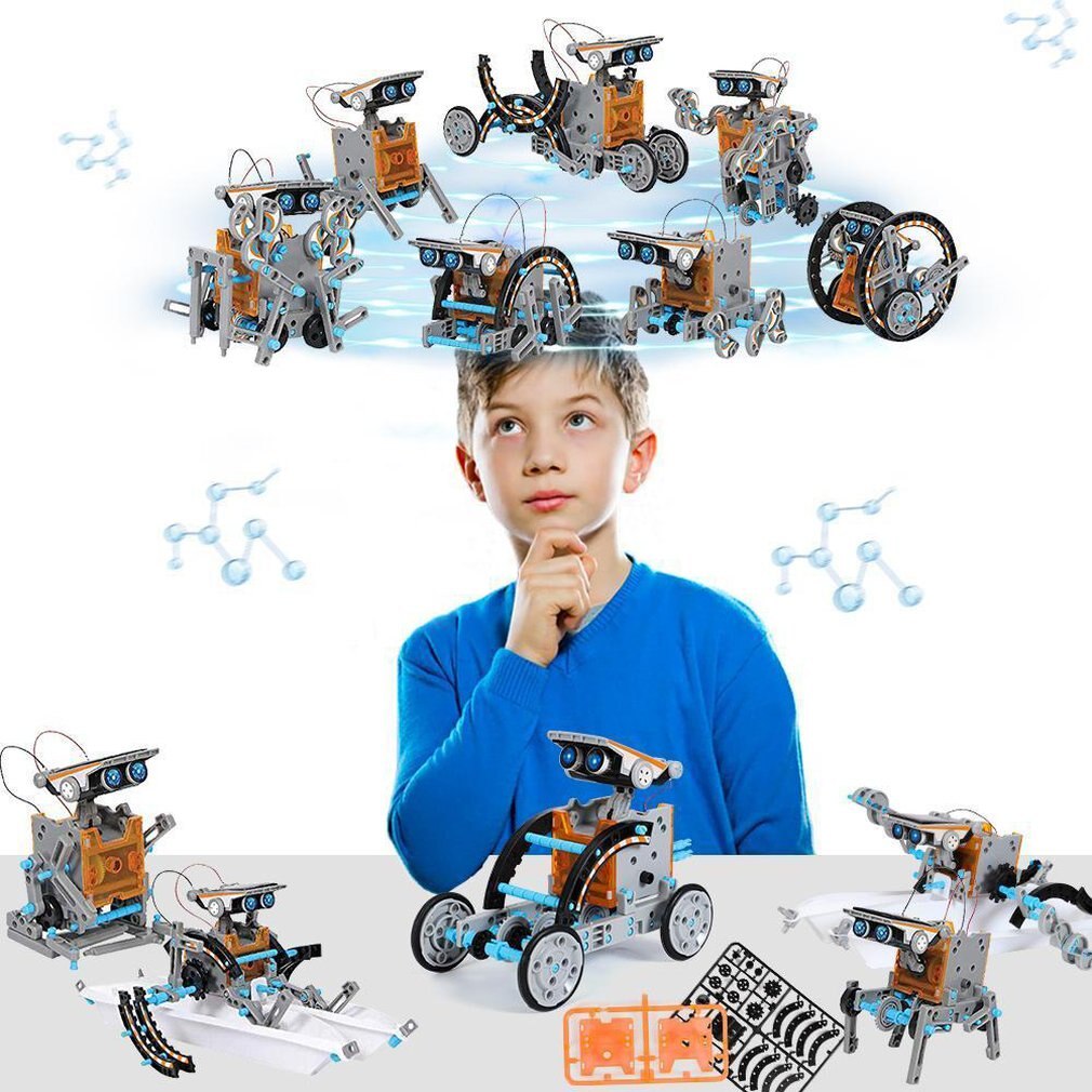 13-In-1 Solar Robot Speelgoed Kinderen Educatieve Diy Montage Speelgoed Solar Speelgoed Auto Intelligente Robot Assemblage Speelgoed