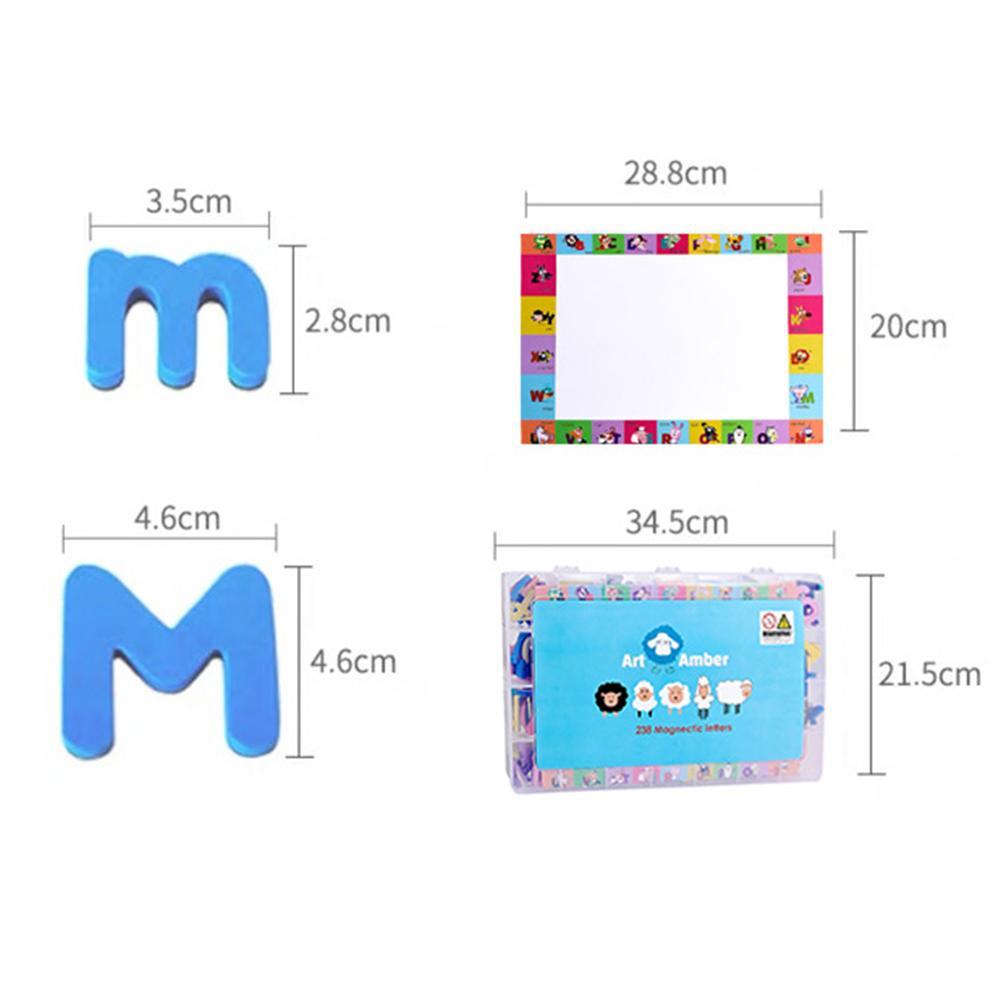 216/238 Pcs Magnetische Letters Hoofdletters Kleine Schuim Alfabet Abc Magneten Voor Koelkast Koelkast Educatief Speelgoed Set