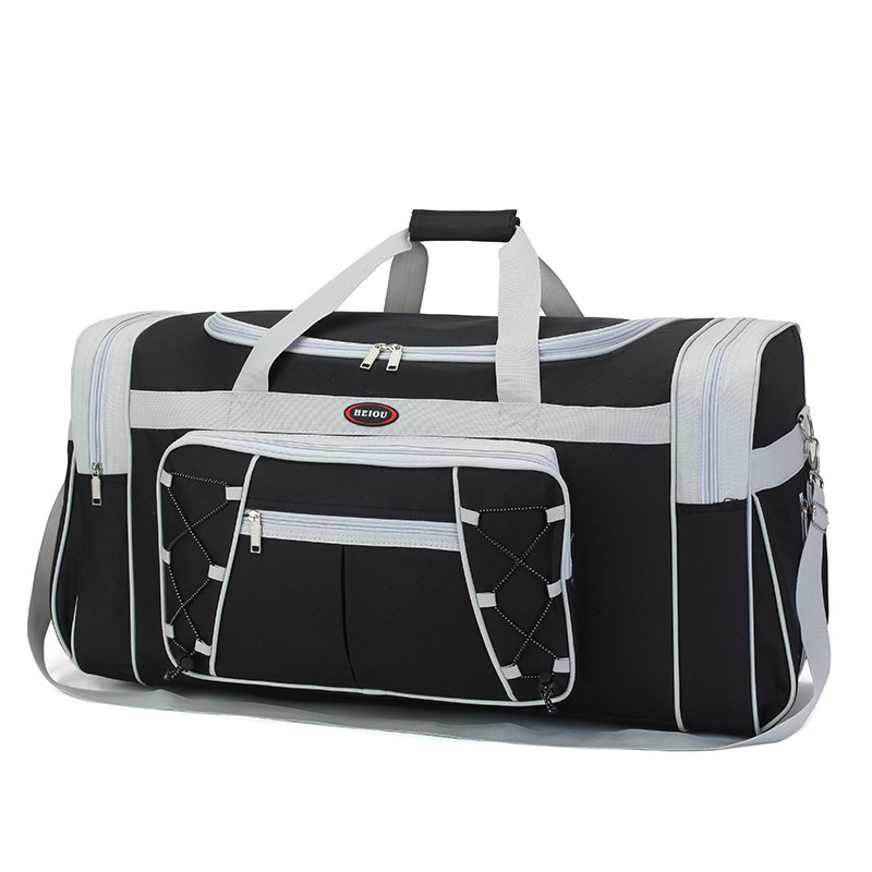 Large Black Bag Travel Bag Duffle Carry on for Women Waterproof Nylon Luggage Gym Bags Men's Outdoor Weekend Bags: White