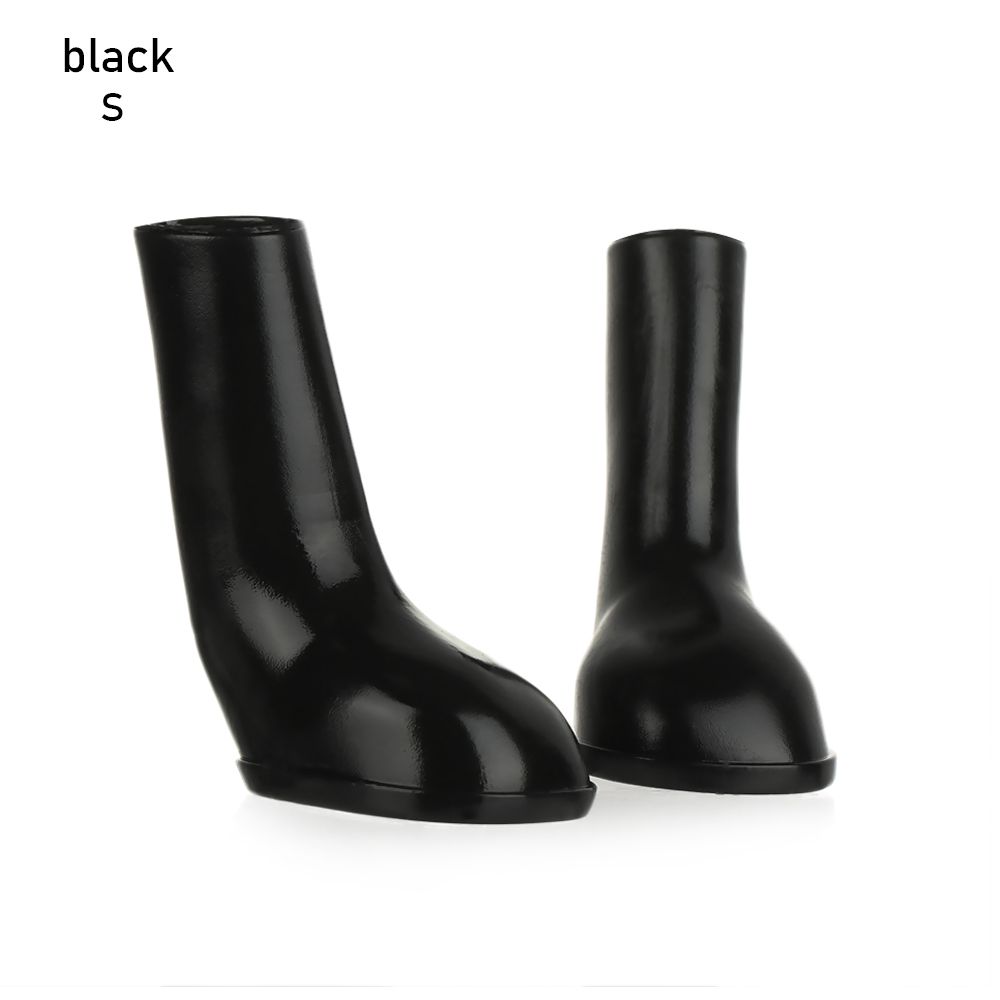 Duurzaam Dierbenodigdheden Hoge Stretchy Puppy Schoenen Waterdichte Laarzen Hond Huisdier Regen Schoenen Beschermende Regen Laarzen Hond Schoenen: black / S