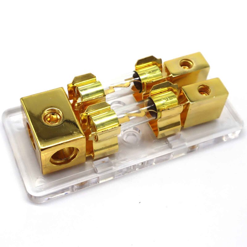 Car Vehicle Fuse Socket Car Audio Conversion Accessories with 60A Fuse High-end Insurance Seat Car Stereo Fuse Holder: Dark Grey