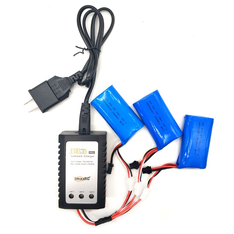 7.4V 1500mAh Lipo Battery for WPL MN99S D90 U12A S033g Q1 H101 7.4V 18650 SM Battery Rc Boats Cars Tanks Drones Parts