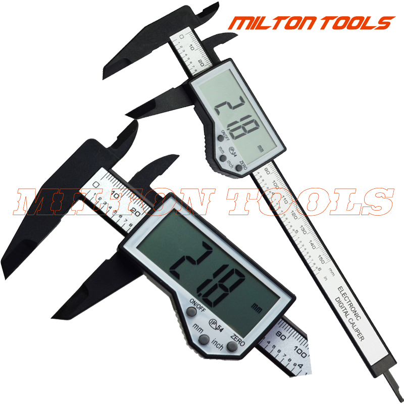 150mm 6 inch LCD Digital Electronic Carbon Fiber Vernier Caliper Gauge Micrometer Measuring Tool Ruler Digital Calipers
