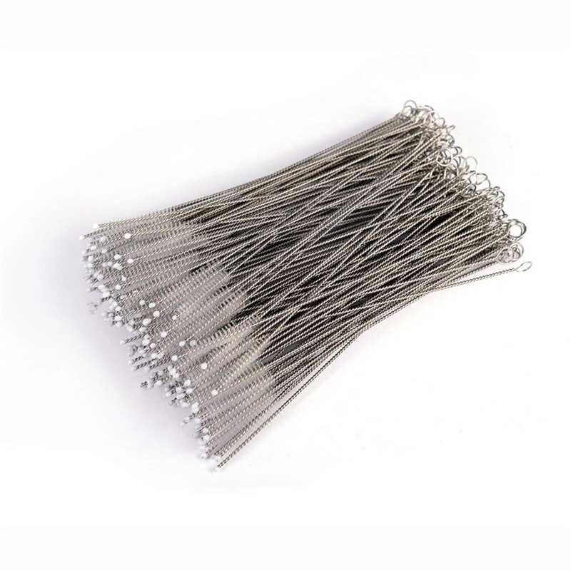 Stainless steel straw brush 10 pcs practical baby feeding bottle clean straw brush cleaning wash drinking pipe washing Cleaning