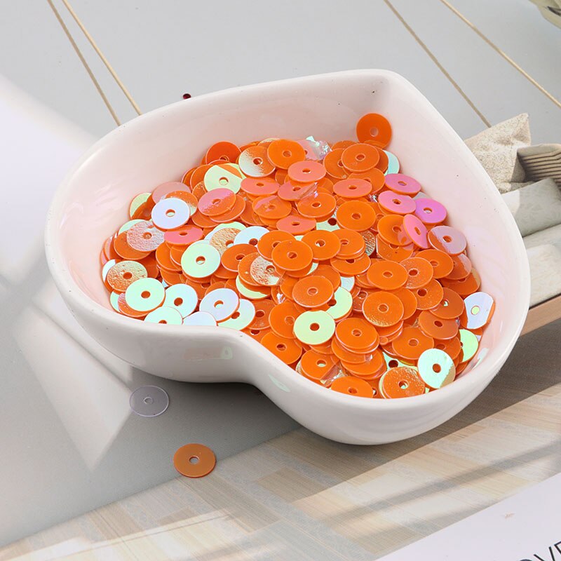 10 G/pak 4Mm-6Mm Platte Ronde Ab Kleur Losse Pailletten Pailetten Naaien Craft Diy Accessoires Voor Kleding lentejuelas Para Coser: 4mm  10g  1500pcs / AB Orange